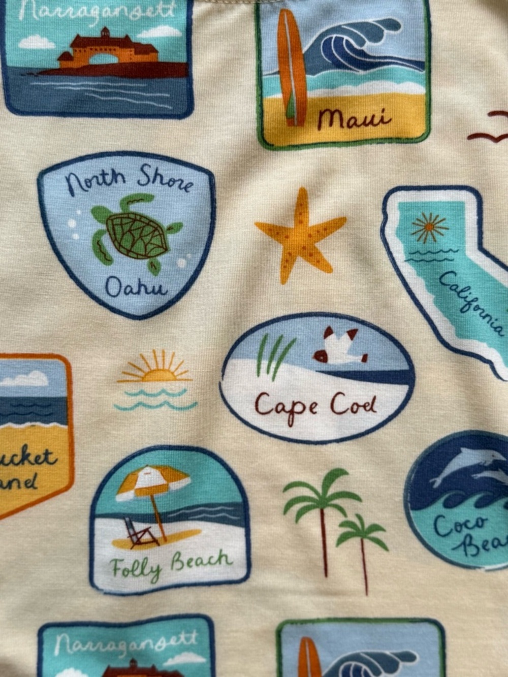 Angel Dear Boys Beach Patches Short Sleeve Loungewear Set - Size 6-12M - Picture 5 of 15